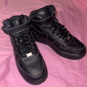 Nike Air Force 1 mid black shoes 314195-004 2019 size 6.5Y